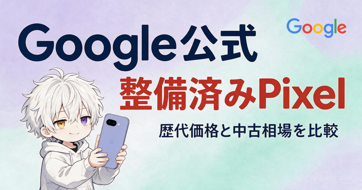 Google公式の認定整備済みPixelが販売開始。歴代価格と中古相場を確認