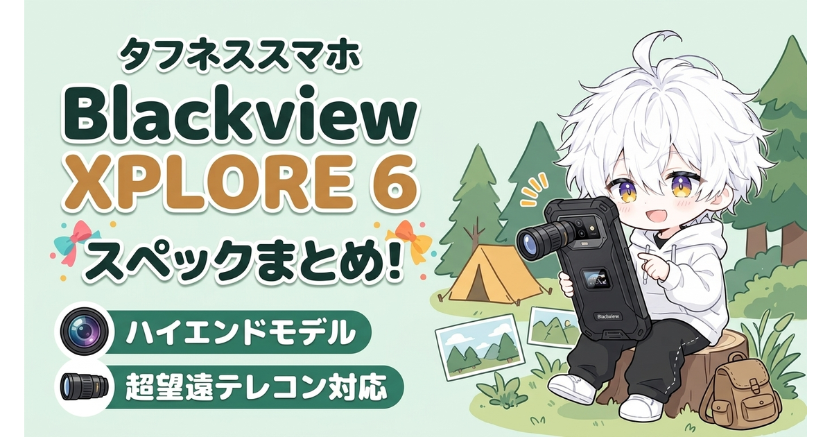 タフネススマホ「Blackview XPLORE 6」スペックまとめ！超望遠テレコンバーター対応のハイエンドモデル